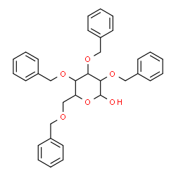 ChemSpider 2D Image | 2,3,4,6-Tetra-O-benzylhexopyranose | C34H36O6