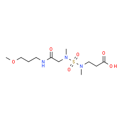 ChemSpider 2D Image | N-[{2-[(3-Methoxypropyl)amino]-2-oxoethyl}(methyl)sulfamoyl]-N-methyl-beta-alanine | C11H23N3O6S