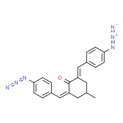 ChemSpider 2D Image | 2,6-di(p-Azidobenzal)-4-methylcyclohexanone | C21H18N6O