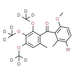 ChemSpider 2D Image | Metrafenone-d9 | C19H12D9BrO5