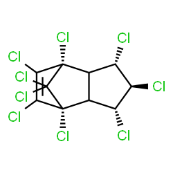 ChemSpider 2D Image | (1R,3R,4r,5S,7S)-1,3,4,5,7,8,9,10,10-Nonachlorotricyclo[5.2.1.0~2,6~]dec-8-ene | C10H5Cl9