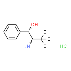 ChemSpider 2D Image | (1S,2S)-2-Amino-1-phenyl-1-(3,3,3-~2~H_3_)propanol hydrochloride (1:1) | C9H11D3ClNO