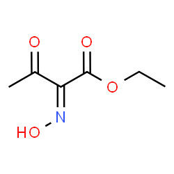 ChemSpider 2D Image | Ethyl 2-(hydroxyimino)-3-oxobutanoate | C6H9NO4