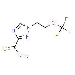 ChemSpider 2D Image | 1-[2-(Trifluoromethoxy)ethyl]-1H-1,2,4-triazole-3-carbothioamide | C6H7F3N4OS