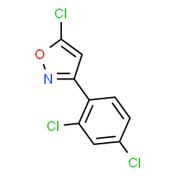 ChemSpider 2D Image | 5-Chloro-3-(2,4-dichlorophenyl)-1,2-oxazole | C9H4Cl3NO