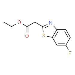 ChemSpider 2D Image | Ethyl (6-fluoro-1,3-benzothiazol-2-yl)acetate | C11H10FNO2S
