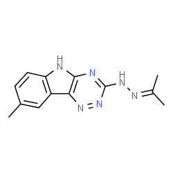 ChemSpider 2D Image | 3-(2-Isopropylidenehydrazino)-8-methyl-5H-[1,2,4]triazino[5,6-b]indole | C13H14N6