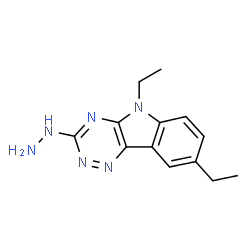 ChemSpider 2D Image | 5,8-Diethyl-3-hydrazino-5H-[1,2,4]triazino[5,6-b]indole | C13H16N6