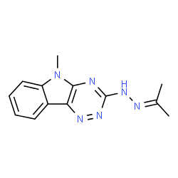 ChemSpider 2D Image | 3-(2-Isopropylidenehydrazino)-5-methyl-5H-[1,2,4]triazino[5,6-b]indole | C13H14N6