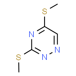 ChemSpider 2D Image | 3,5-Bis(methylsulfanyl)-1,2,4-triazine | C5H7N3S2