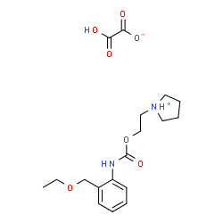 ChemSpider 2D Image | 1-[2-({[2-(Ethoxymethyl)phenyl]carbamoyl}oxy)ethyl]pyrrolidinium hydrogen oxalate | C18H26N2O7