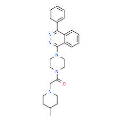 ChemSpider 2D Image | 2-(4-Methyl-1-piperidinyl)-1-[4-(4-phenyl-1-phthalazinyl)-1-piperazinyl]ethanone | C26H31N5O