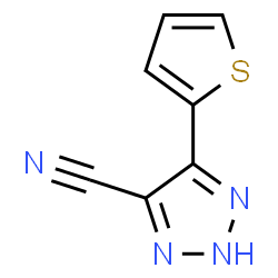 ChemSpider 2D Image | 5-(2-Thienyl)-1H-1,2,3-triazole-4-carbonitrile | C7H4N4S