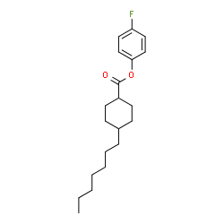 ChemSpider 2D Image | 4-Fluorophenyl 4-heptylcyclohexanecarboxylate | C20H29FO2