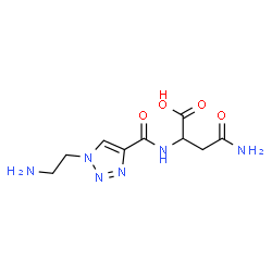 ChemSpider 2D Image | N~2~-{[1-(2-Aminoethyl)-1H-1,2,3-triazol-4-yl]carbonyl}asparagine | C9H14N6O4