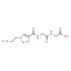 ChemSpider 2D Image | N-{[1-(2-Aminoethyl)-1H-1,2,3-triazol-4-yl]carbonyl}glycylglycine | C9H14N6O4