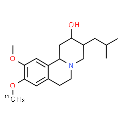 ChemSpider 2D Image | 3-Isobutyl-10-methoxy-9-[(~11~C)methyloxy]-1,3,4,6,7,11b-hexahydro-2H-pyrido[2,1-a]isoquinolin-2-ol | C1811CH29NO3