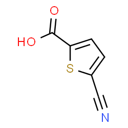 ChemSpider 2D Image | 5-Cyano-2-thiophenecarboxylic acid | C6H3NO2S
