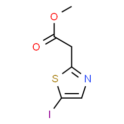 ChemSpider 2D Image | Methyl (5-iodo-1,3-thiazol-2-yl)acetate | C6H6INO2S