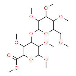 ChemSpider 2D Image | Dimethyl 2,4-di-O-methyl-3-O-(2,3,4,6-tetra-O-methylhexopyranosyl)hexopyranosiduronate | C20H36O12