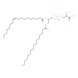 ChemSpider 2D Image | O-(Hydroxy{2-[(10Z)-10-octadecenoyloxy]-3-(palmitoyloxy)propoxy}phosphoryl)serine | C40H76NO10P