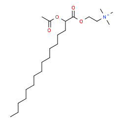 ChemSpider 2D Image | 2-[(2-Acetoxyhexadecanoyl)oxy]-N,N,N-trimethylethanaminium | C23H46NO4