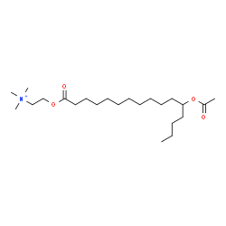ChemSpider 2D Image | 2-[(12-Acetoxyhexadecanoyl)oxy]-N,N,N-trimethylethanaminium | C23H46NO4