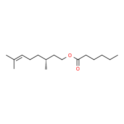 ChemSpider 2D Image | (3R)-3,7-Dimethyl-6-octen-1-yl hexanoate | C16H30O2