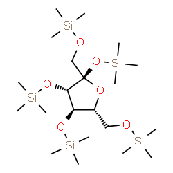 ChemSpider 2D Image | 1,2,3,4,6-Pentakis-O-(trimethylsilyl)-alpha-D-fructofuranose | C21H52O6Si5