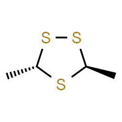 ChemSpider 2D Image | (3S,5S)-3,5-Dimethyl-1,2,4-trithiolane | C4H8S3