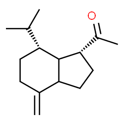 ChemSpider 2D Image | 1-[(1R,7R)-7-Isopropyl-4-methyleneoctahydro-1H-inden-1-yl]ethanone | C15H24O