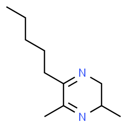 ChemSpider 2D Image | 2,6-Dimethyl-5-pentyl-2,3-dihydropyrazine | C11H20N2
