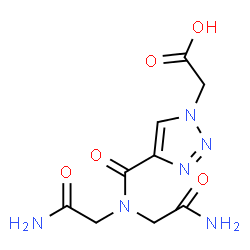 ChemSpider 2D Image | {4-[Bis(2-amino-2-oxoethyl)carbamoyl]-1H-1,2,3-triazol-1-yl}acetic acid | C9H12N6O5