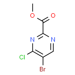 ChemSpider 2D Image | Methyl 5-bromo-4-chloro-2-pyrimidinecarboxylate | C6H4BrClN2O2