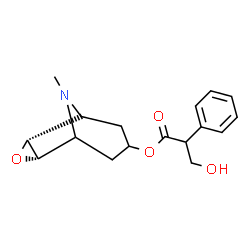ChemSpider 2D Image | (2R,4S)-9-Methyl-3-oxa-9-azatricyclo[3.3.1.0~2,4~]non-7-yl tropate | C17H21NO4