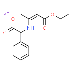 ChemSpider 2D Image | Potassium {[(2Z)-4-ethoxy-4-oxo-2-buten-2-yl]amino}(phenyl)acetate | C14H16KNO4