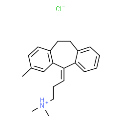 ChemSpider 2D Image | (3Z)-N,N-Dimethyl-3-(3-methyl-10,11-dihydro-5H-dibenzo[a,d][7]annulen-5-ylidene)-1-propanaminium chloride | C21H26ClN