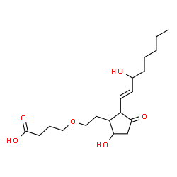 ChemSpider 2D Image | 4-(2-{5-Hydroxy-2-[(1E)-3-hydroxy-1-octen-1-yl]-3-oxocyclopentyl}ethoxy)butanoic acid | C19H32O6