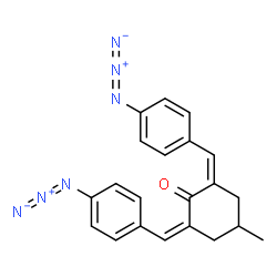 ChemSpider 2D Image | (2Z,6Z)-2,6-Bis(4-azidobenzylidene)-4-methylcyclohexanone | C21H18N6O