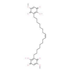 ChemSpider 2D Image | 2,2'-[(8Z)-8-Hexadecene-1,16-diyl]bis(3-hydroxy-6-methoxy-1,4-benzoquinone) | C30H40O8