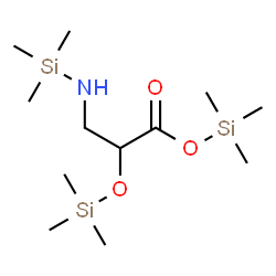ChemSpider 2D Image | Trimethylsilyl 3-[(trimethylsilyl)amino]-2-[(trimethylsilyl)oxy]propanoate | C12H31NO3Si3