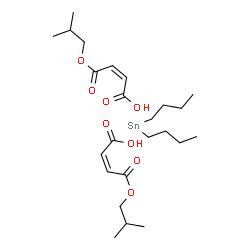 ChemSpider 2D Image | (2Z)-4-Isobutoxy-4-oxo-2-butenoic acid - dibutyl-lambda~2~-stannane (2:1) | C24H42O8Sn