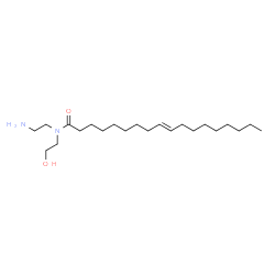 ChemSpider 2D Image | (9E)-N-(2-Aminoethyl)-N-(2-hydroxyethyl)-9-octadecenamide | C22H44N2O2