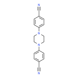 ChemSpider 2D Image | 1,4-Bis[p-cyanophenyl]piperazine | C18H16N4
