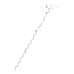 ChemSpider 2D Image | Disodium 4-(2-{2-[(9E)-9-octadecenoylamino]ethoxy}ethoxy)-4-oxo-2-sulfonatobutanoate | C26H45NNa2O9S