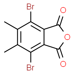 ChemSpider 2D Image | 4,7-Dibromo-5,6-dimethyl-2-benzofuran-1,3-dione  | C10H6Br2O3