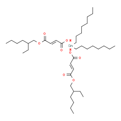 ChemSpider 2D Image | (2E)-4-[(2-Ethylhexyl)oxy]-4-oxo-2-butenoic acid - dioctyl-lambda~2~-stannane (2:1) | C40H74O8Sn