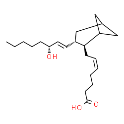 ChemSpider 2D Image | (5Z)-7-{(2R,3S)-3-[(1E,3R)-3-Hydroxy-1-octen-1-yl]bicyclo[3.1.1]hept-2-yl}-5-heptenoic acid | C22H36O3
