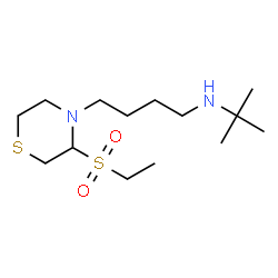 ChemSpider 2D Image | 4-[3-(Ethylsulfonyl)-4-thiomorpholinyl]-N-(2-methyl-2-propanyl)-1-butanamine | C14H30N2O2S2
