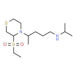 ChemSpider 2D Image | 4-[3-(Ethylsulfonyl)-4-thiomorpholinyl]-N-isopropyl-1-pentanamine | C14H30N2O2S2
